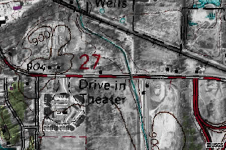 Silver Drive-In Theatre - Aerial - Photo From Terraserver (newer photo)